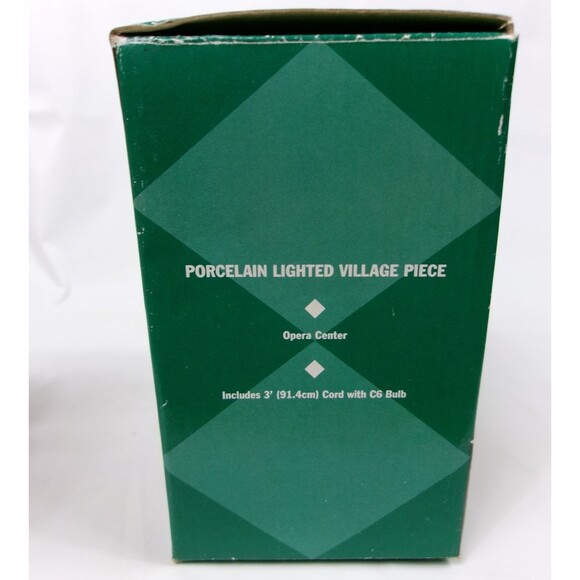 Vintage 1994 Holiday Christmas Lighted Porcelain Opera House w Box 5 Inch Dayton - Picture 3 of 9